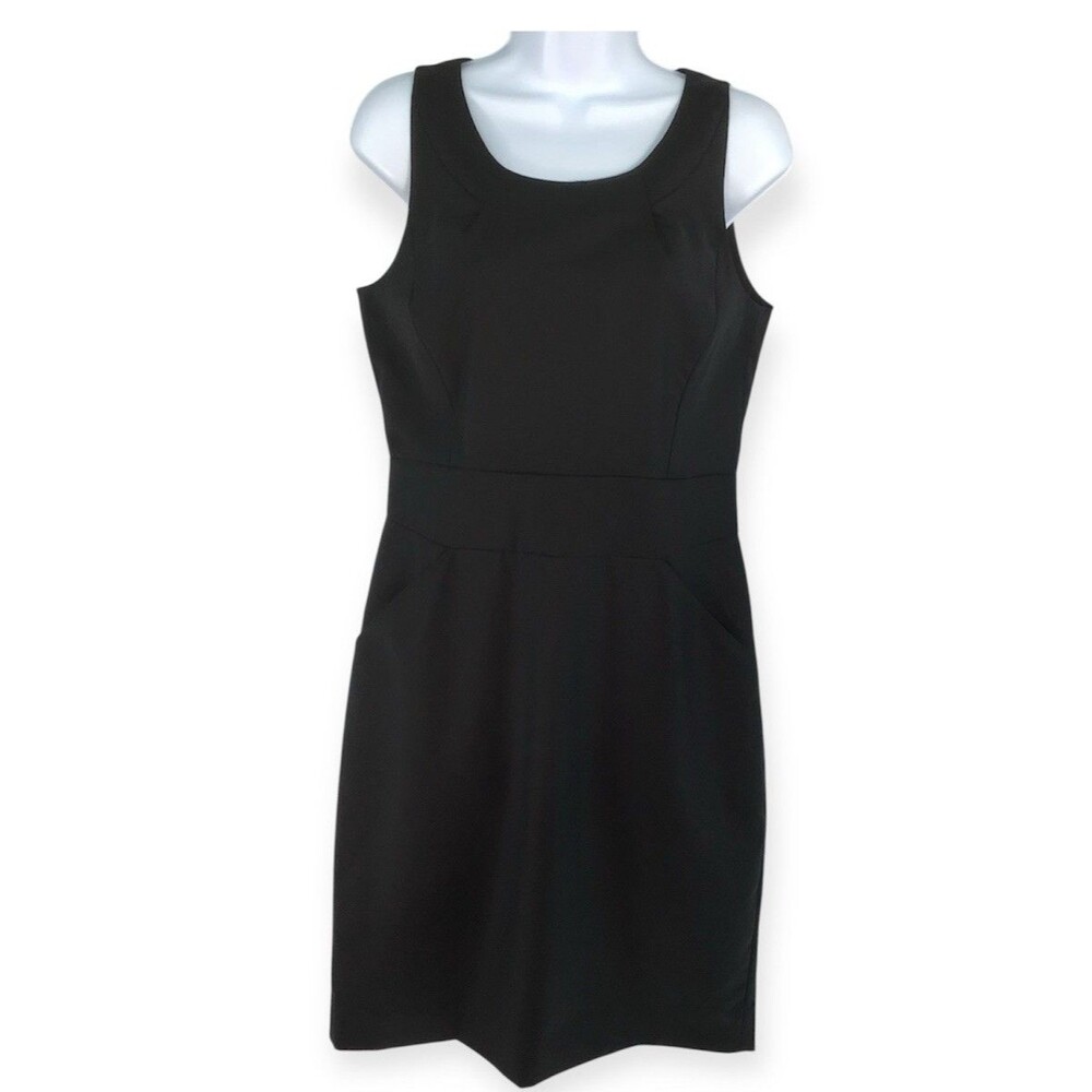 J.Crew Dress LBD Women's Size 6 Black Sleeveless Knee Length Fitted Graduation